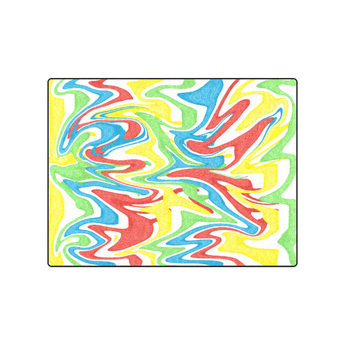 Swirled Rainbow Blanket 50"x60"
