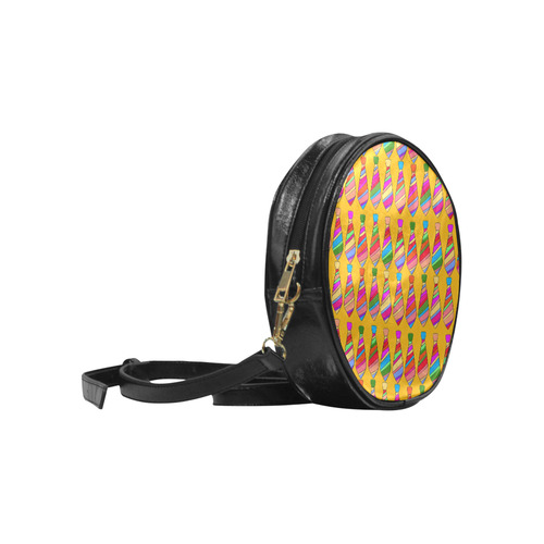 Popart Tie by Popart Lover Round Sling Bag (Model 1647)