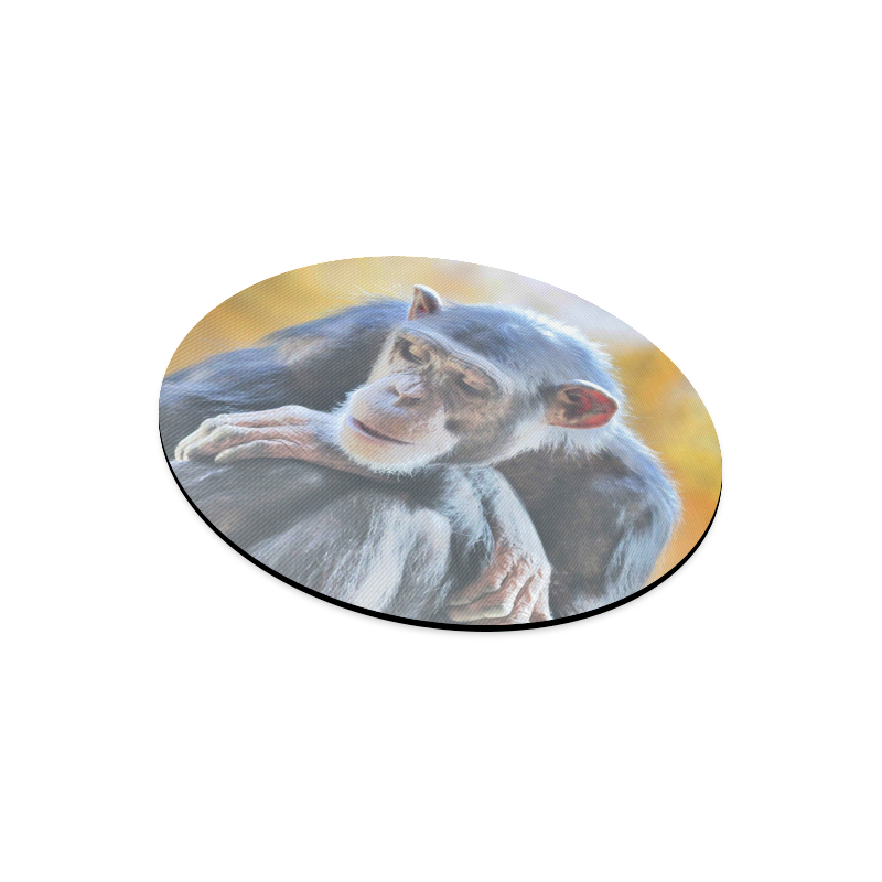 awesome chimp 1016 Round Mousepad
