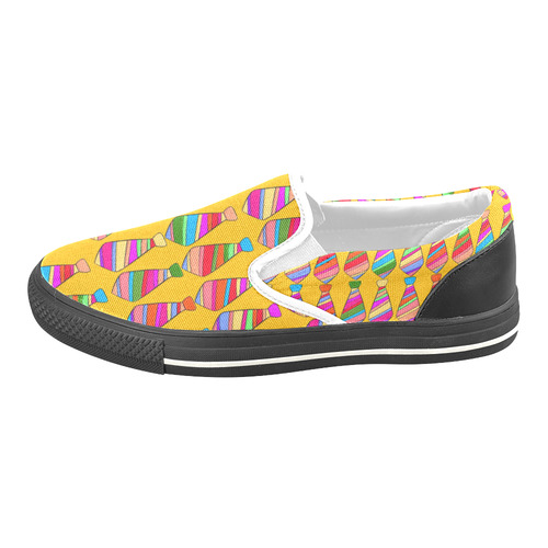 Popart Tie by Popart Lover Women's Unusual Slip-on Canvas Shoes (Model 019)