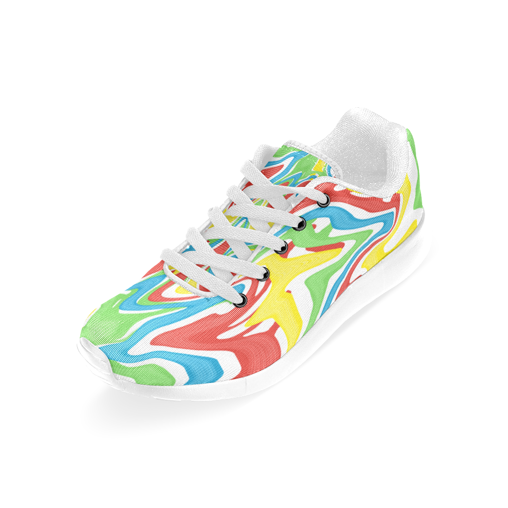 Swirled Rainbow Women’s Running Shoes (Model 020)