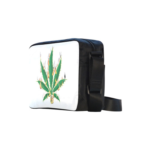 Flaming Marijuana Leaf Classic Cross-body Nylon Bags (Model 1632)