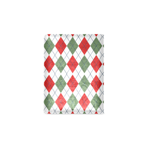 Christmas red and green rhomboid fabric Custom NoteBook B5