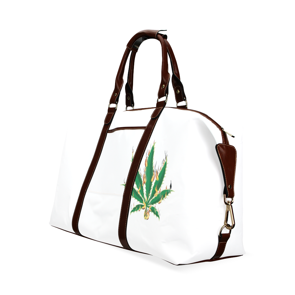 Flaming Marijuana Leaf Classic Travel Bag (Model 1643)