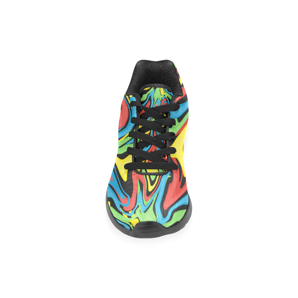 Swirled Rainbow Men’s Running Shoes (Model 020)