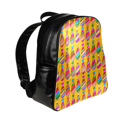 Popart Tie by Popart Lover Multi-Pockets Backpack (Model 1636)