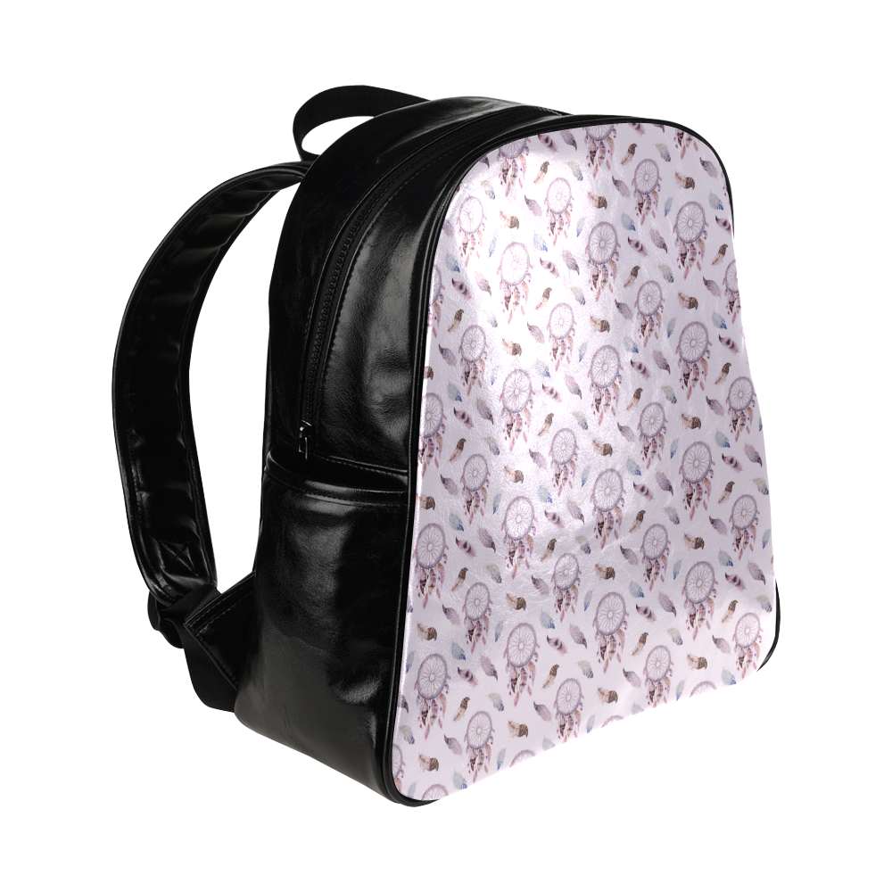 Beautiful Purple Bohemian Dreamcatcher Multi-Pockets Backpack (Model 1636)