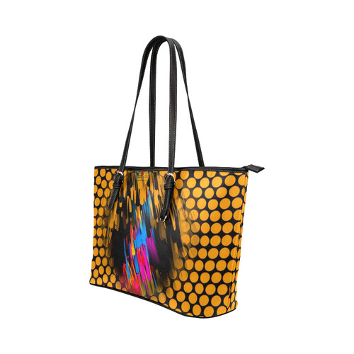 Bang Point by Artdream Leather Tote Bag/Small (Model 1651)