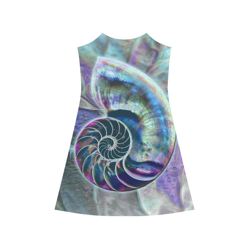 Wonderful Iridescent SHELL SNAIL Alcestis Slip Dress (Model D05)