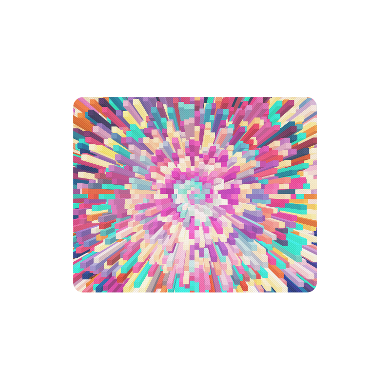 Colorful Exploding Blocks Rectangle Mousepad