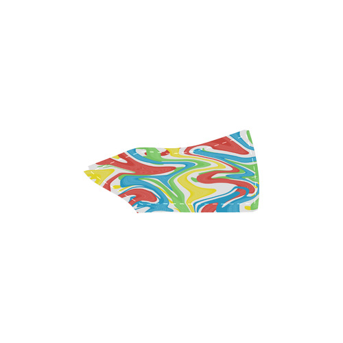 Swirled Rainbow Men's Slip-on Canvas Shoes (Model 019)