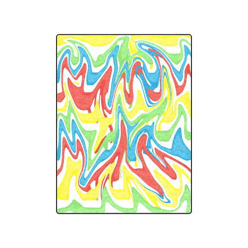 Swirled Rainbow Blanket 50"x60"