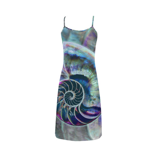 Wonderful Iridescent SHELL SNAIL Alcestis Slip Dress (Model D05)