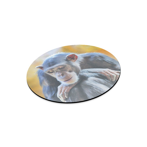 awesome chimp 1016 Round Mousepad