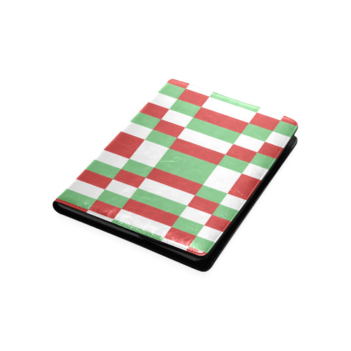 Christmas red and green pattern fabric Custom NoteBook B5