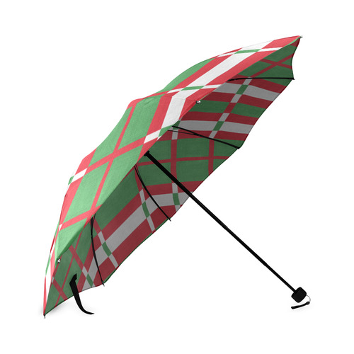 Christmas red and green pattern Foldable Umbrella (Model U01)