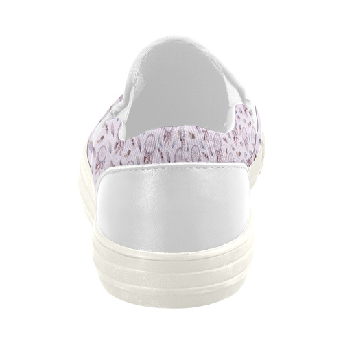 Beautiful Purple Bohemian Dreamcatcher Women's Slip-on Canvas Shoes (Model 019)