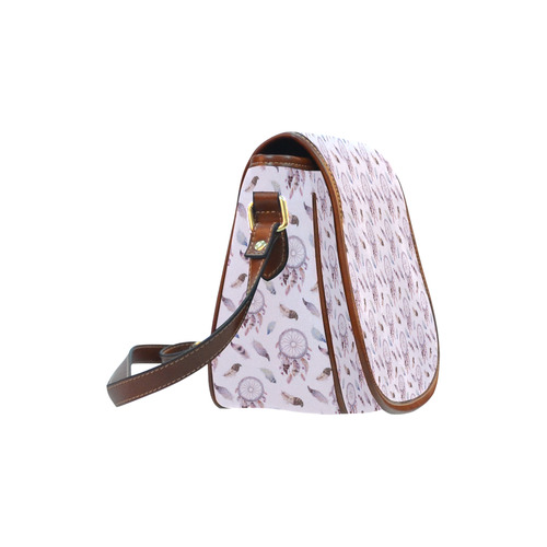 Beautiful Purple Bohemian Dreamcatcher Saddle Bag/Small (Model 1649) Full Customization