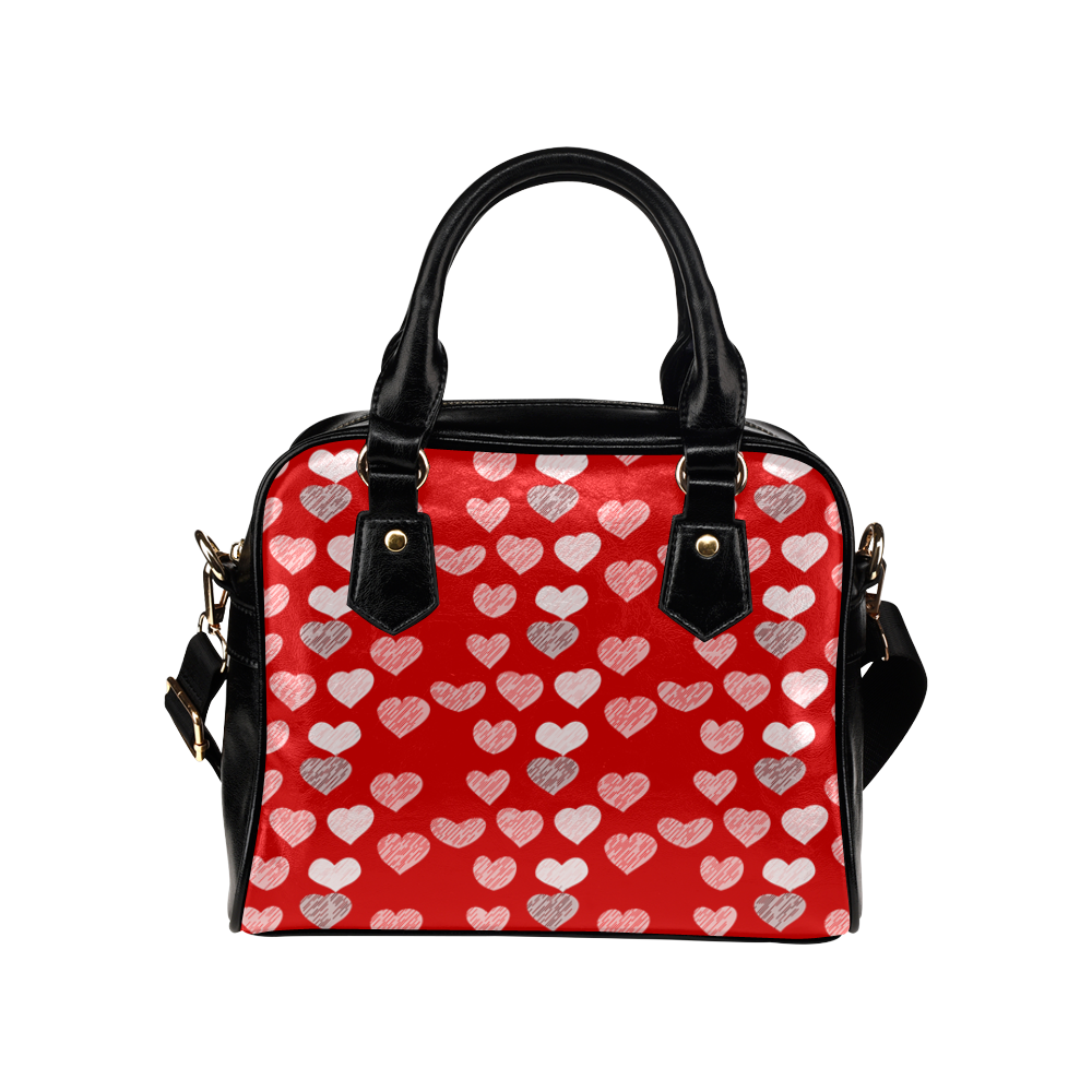 Zappy Hearts Shoulder Handbag (Model 1634)