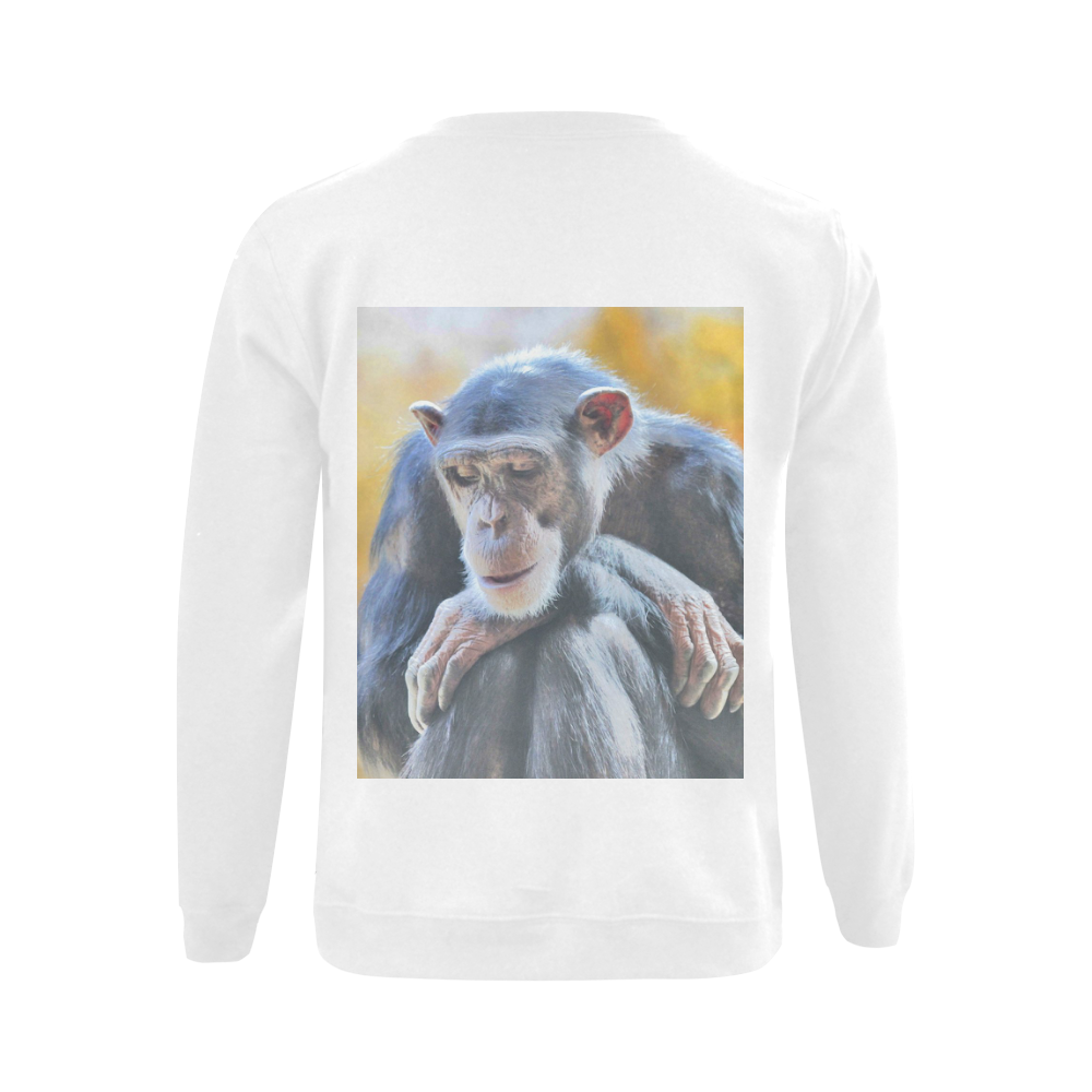 awesome chimp 1016 Gildan Crewneck Sweatshirt(NEW) (Model H01)