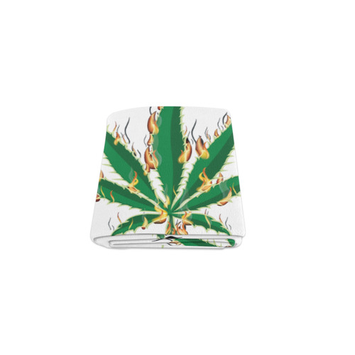 Flaming Marijuana Leaf Blanket 40"x50"