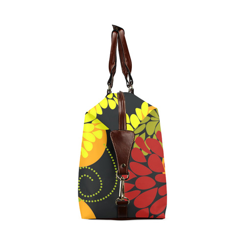 Autumn Harvest Cool Modern Floral Abstract Art Classic Travel Bag (Model 1643)