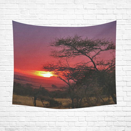 Africa_20160902 Cotton Linen Wall Tapestry 60"x 51"