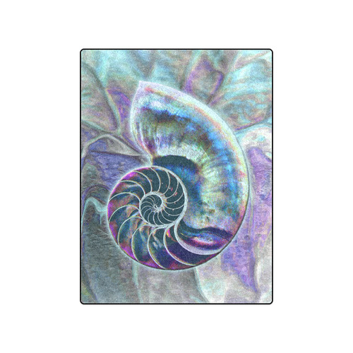 Wonderful Iridescent SHELL SNAIL Blanket 50"x60"