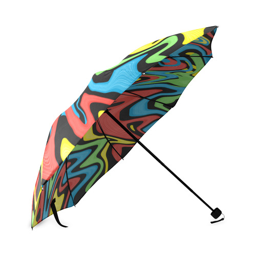 Swirled Rainbow Foldable Umbrella (Model U01)