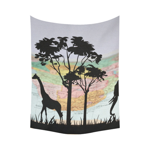 Africa_20160908 Cotton Linen Wall Tapestry 60"x 80"