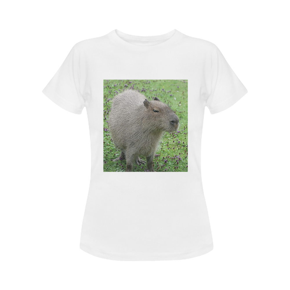 cute capybara Women's Classic T-Shirt (Model T17）