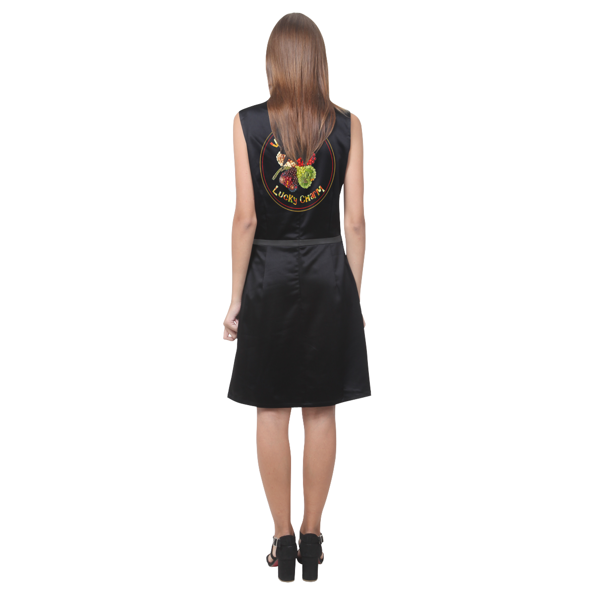 VeggieArt Lucky Charm Clover Eos Women's Sleeveless Dress (Model D01)