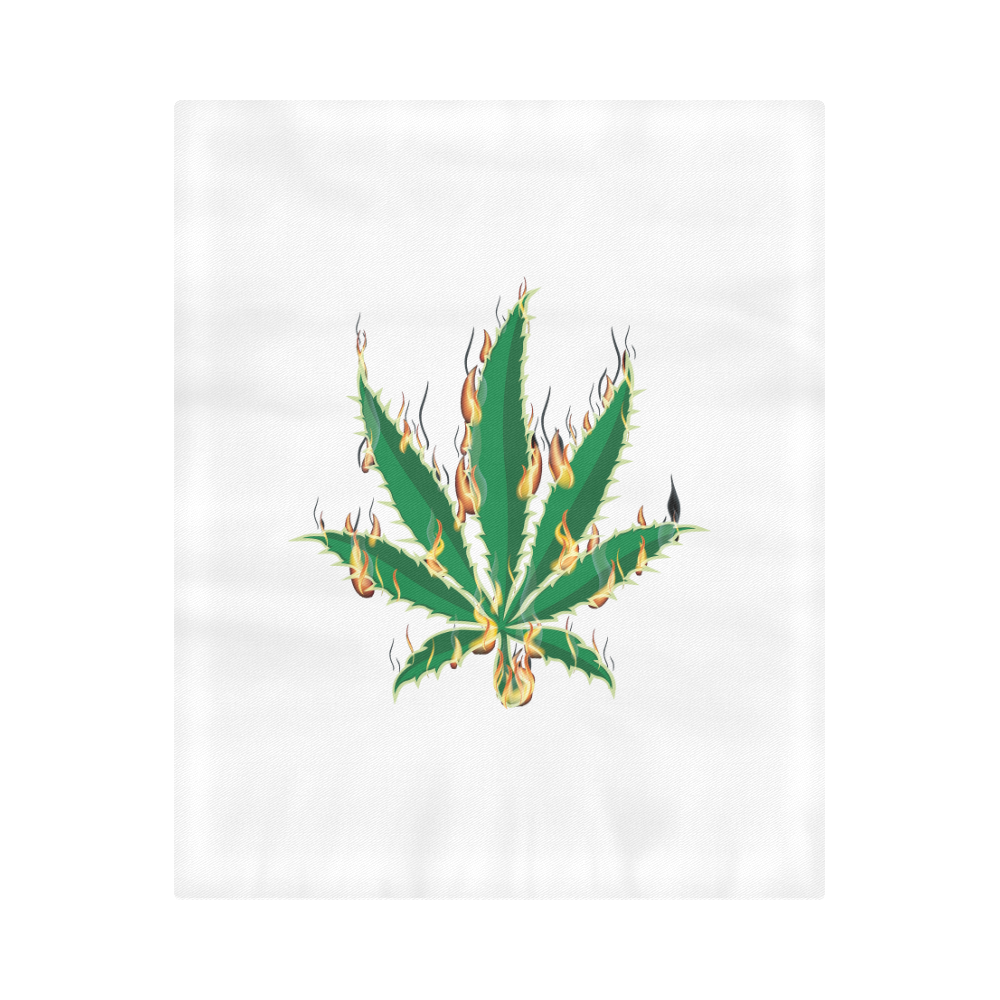 Flaming Marijuana Leaf Duvet Cover 86"x70" ( All-over-print)
