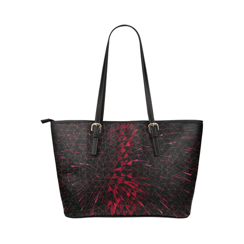 Space Explosion by Artdream Leather Tote Bag/Large (Model 1651)