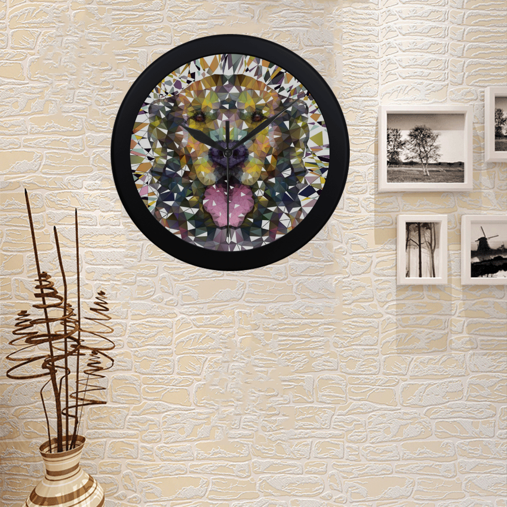 rainbow dog Circular Plastic Wall clock