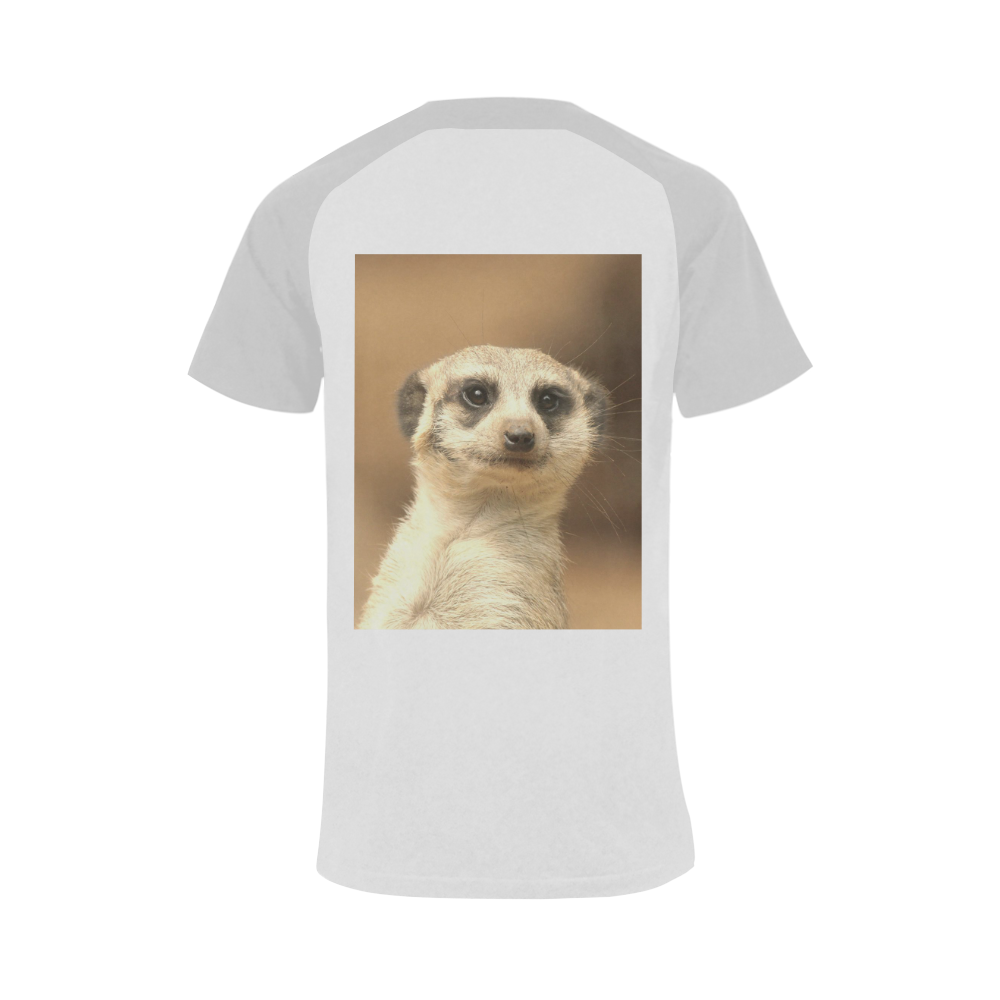 cute meerkat Men's Raglan T-shirt Big Size (USA Size) (Model T11)