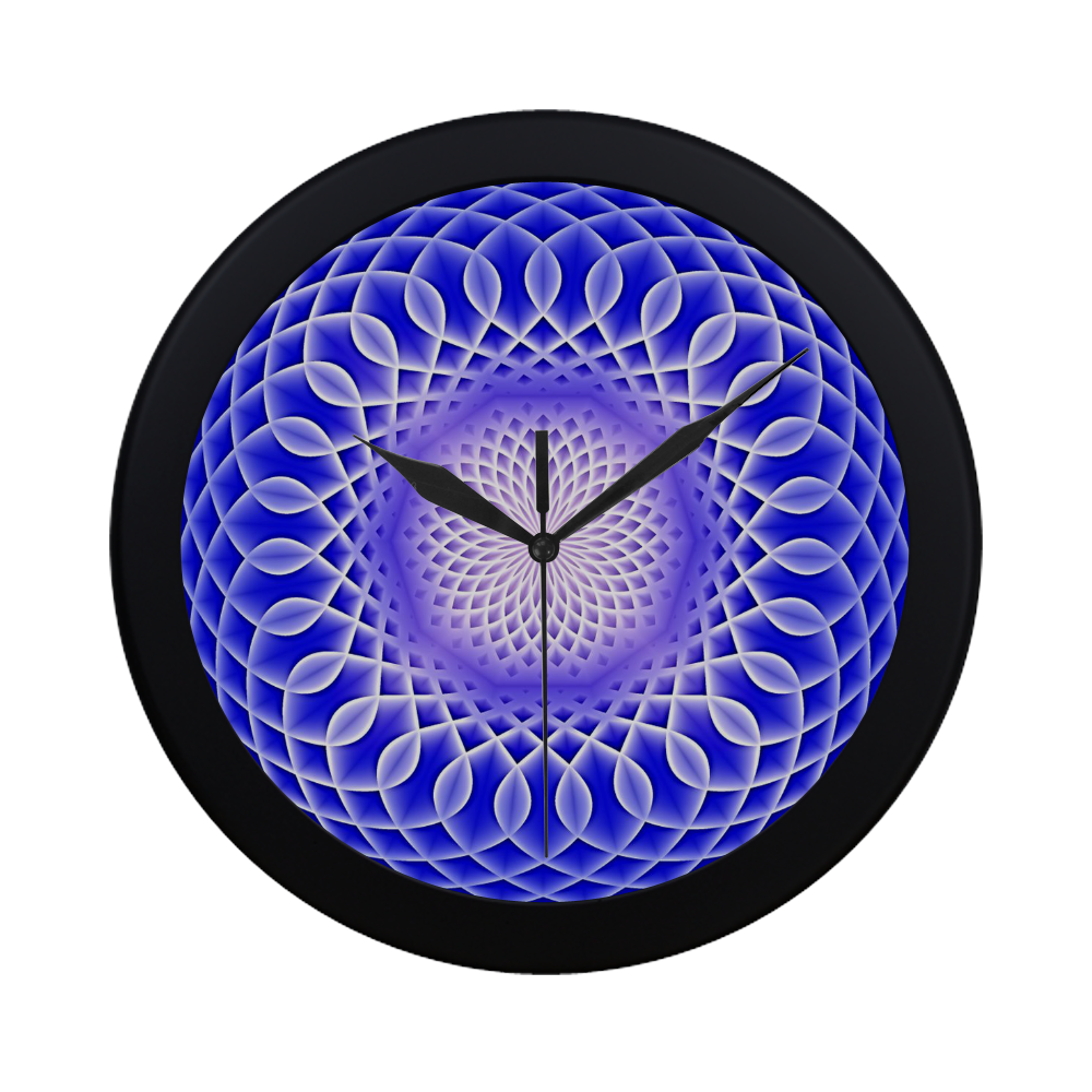 Swirling dreams, blue Circular Plastic Wall clock