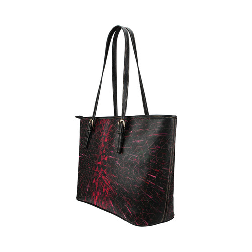 Space Explosion by Artdream Leather Tote Bag/Large (Model 1651)