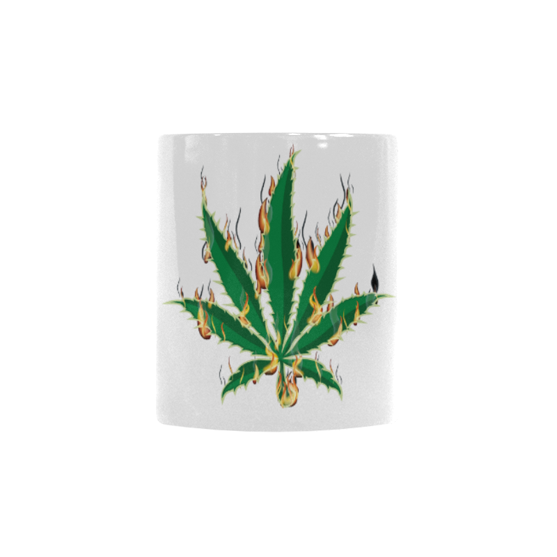 Flaming Marijuana Leaf Custom Morphing Mug