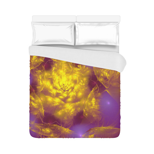 Purple and Gold Duvet Cover 86"x70" ( All-over-print)