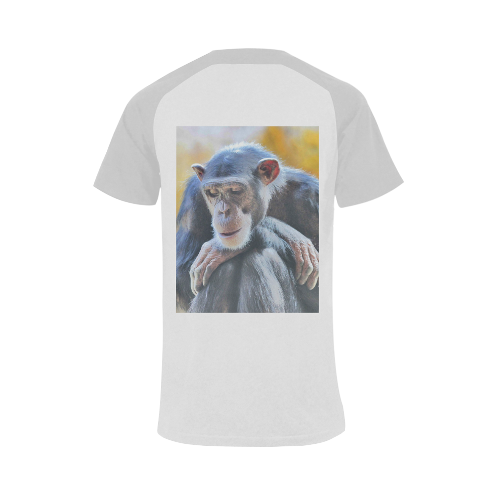 awesome chimp 1016 Men's Raglan T-shirt Big Size (USA Size) (Model T11)