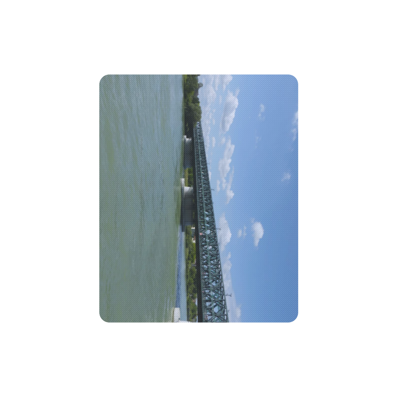 Austria-waterways on the Danube Rectangle Mousepad