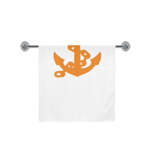 Anchor orange on white Bath Towel 30"x56"