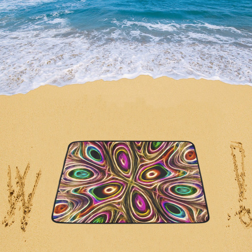 Peacock Strut II - Jera Nour Beach Mat 78"x 60"