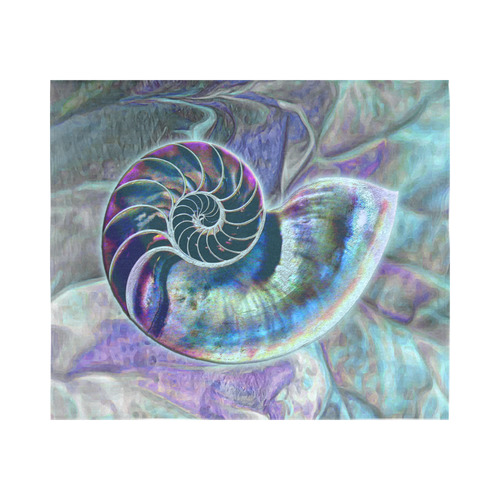 Wonderful Iridescent SHELL SNAIL Cotton Linen Wall Tapestry 60"x 51"