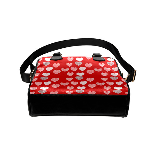 Zappy Hearts Shoulder Handbag (Model 1634)