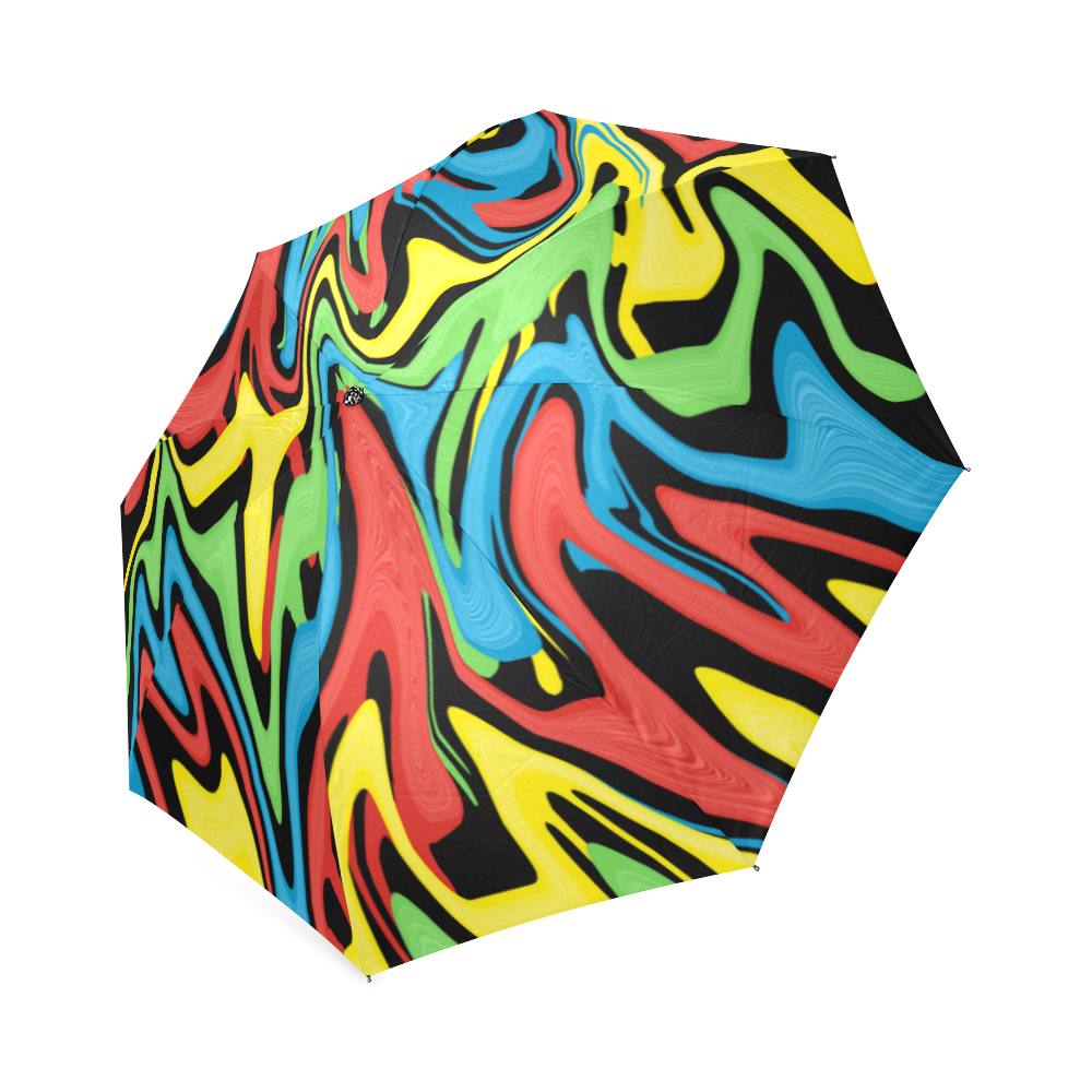 Swirled Rainbow Foldable Umbrella (Model U01)