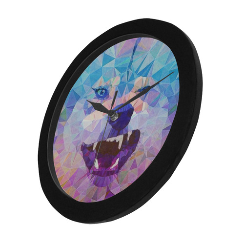 abstract wolf Circular Plastic Wall clock