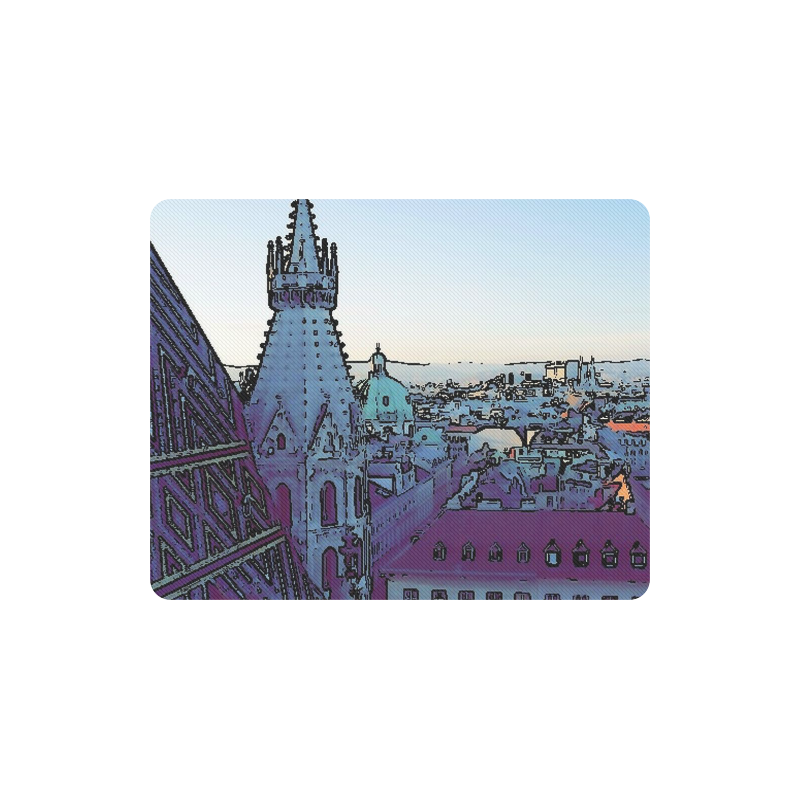 Austria-Vienna City, toony Rectangle Mousepad