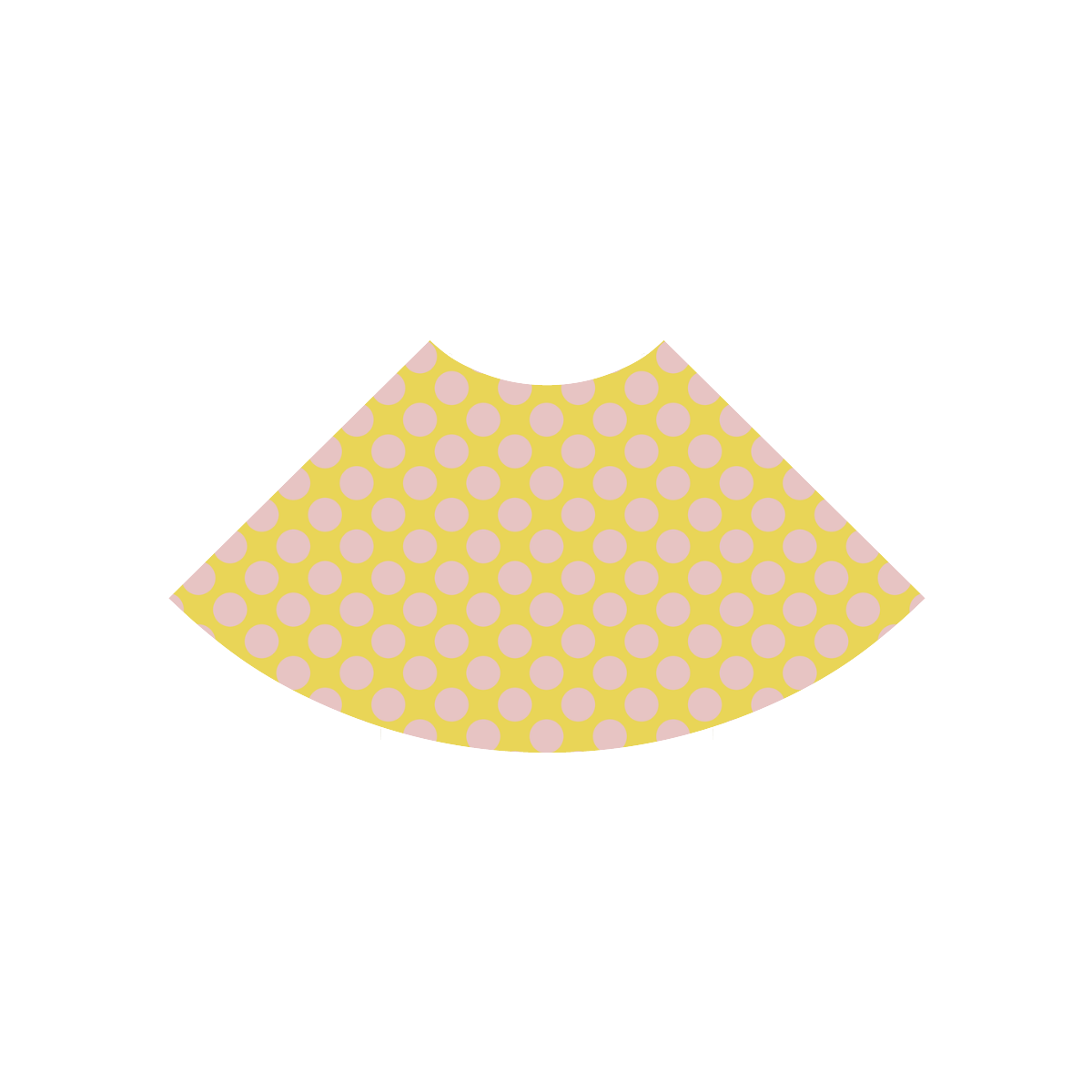 Rose Polka Dots on Yellow Atalanta Casual Sundress(Model D04)